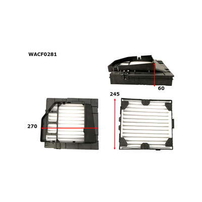 Wesfil Cabin Filter Assembly for Hino 500 FC2A FD2A FE2A 5.1L T/D (Nov 2018-on) Wesfil Cabin Filter Assembly for Hino 500 FC2A FD2A FE2A 5.1L T/D (Nov 2018-on)