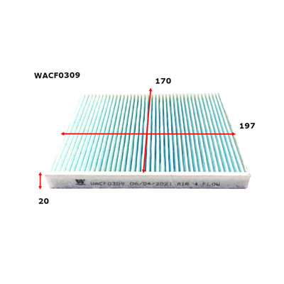 WACF0309 Wesfil Cabin Filter for BMW (Cross Ref: )