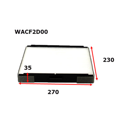 WACF2D00 Wesfil Cabin Filter for Hyundai (Cross Ref: )