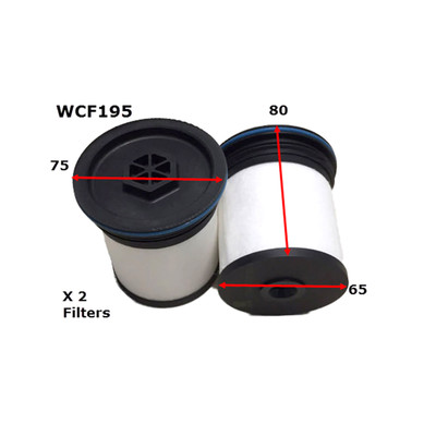 WCF195 Wesfil Cooper Diesel Fuel Filter for Chrysler Holden Jeep (Cross Ref: R2745P) WCF195 Wesfil Cooper Diesel Fuel Filter for Chrysler Holden Jeep (Cross Ref: R2745P)