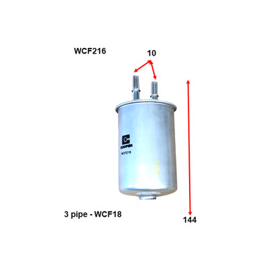 WCF216 Wesfil Cooper Diesel Fuel Filter for Ssangyong (Cross Ref: )