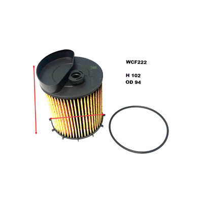 WCF222 Wesfil Cooper Diesel Fuel Filter for Ssangyong (Cross Ref: R2706P)