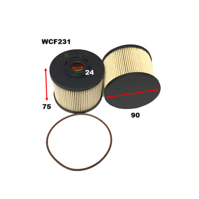 WCF231 Wesfil Cooper Diesel Fuel Filter for Citroen Ford Peugeot (Cross Ref: R2702P)