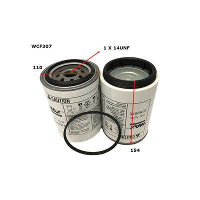 WCF307NM Wesfil Cooper Diesel Fuel Filter for  HINO Isuzu (Cross Ref: Z842 / Z1043)