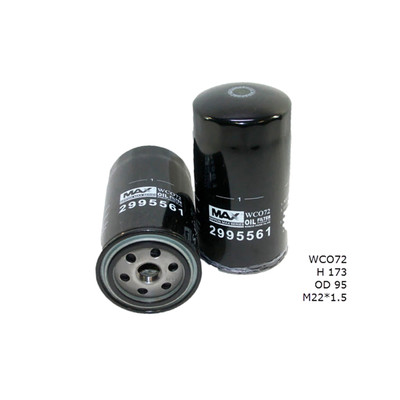 WCO72NM Wesfil Cooper Oil Filter for Z995 Ivecov (Cross Ref: )