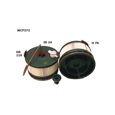 WCF372 Wesfil Cooper Diesel Fuel Filter for Mercedes (Cross Ref: )
