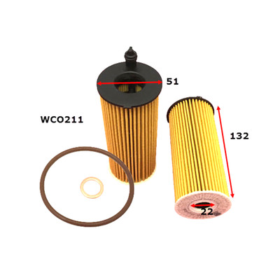 WCO211 Wesfil Cooper Oil Filter for BMW (Cross Ref: R2828P)