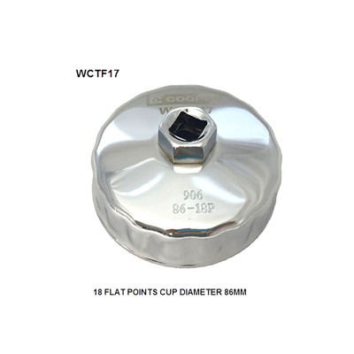 WCTF17 Cup Style Oil Filter Remover Wesfil Cooper 86mm - 18F (Cross Ref: )