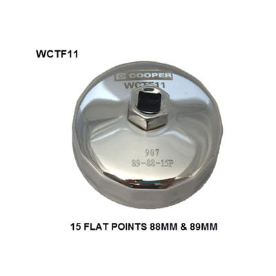 WCTF11 Cup Style Oil Filter Remover Wesfil Cooper 88-89mm - 15F (Cross Ref: )