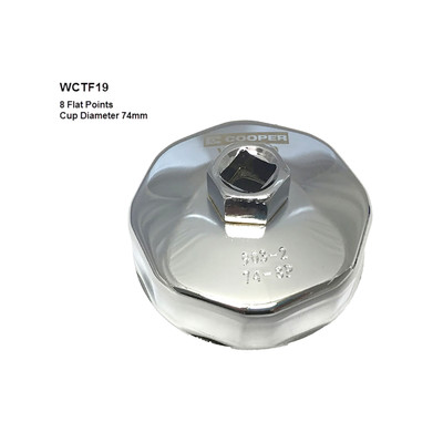 WCTF19 Cup Style Oil Filter Remover Wesfil Cooper 74mm - 8F (Cross Ref: )