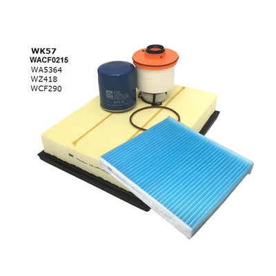 WK57CAB 4WD Cabin Filter Kit for Toyota Hilux Fortuner 2015-2020 2.4L 2.8L 1GD