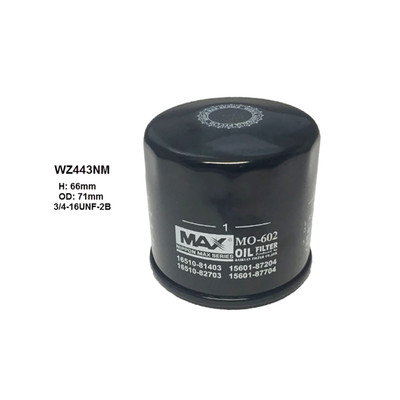 WZ443NM Wesfil Cooper Oil Filter for Daewoo Daihatsu (Cross Ref: Z443)