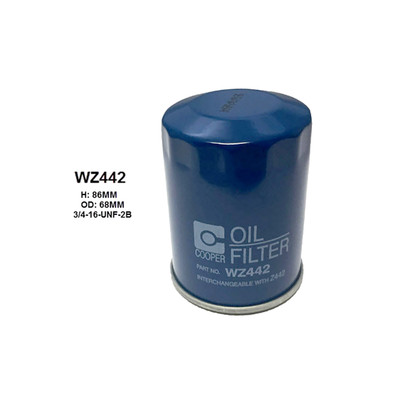 WZ442 Wesfil Cooper Oil Filter for Nissan (Cross Ref: Z442) WZ442 Wesfil Cooper Oil Filter for Nissan (Cross Ref: Z442)