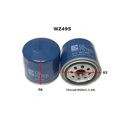 WZ495 Wesfil Cooper Oil Filter for Subaru (Cross Ref: Z495)