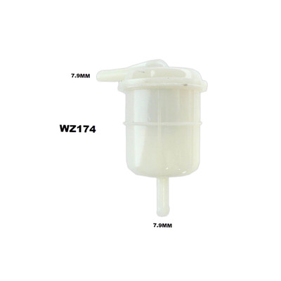 WZ174 Plastic In-Line Fuel Filter Wesfil Cooper for Mitsubishi (CrossRef: Z174)