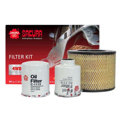 K-11240 Sakura 4WD Filter Kit for Toyota Hilux Surf 1993-1997 3.0L 1KZTE