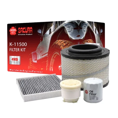 K-11500 Sakura 4WD Cabin Filter Kit for Toyota Hilux 2005-2015 3.0L 1KDFTV