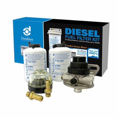 Diesel Fuel Filter Kit with Priming Pump 3 Micron Flow Rates max.220lph X900167 Diesel Fuel Filter Kit with Priming Pump 3 Micron Flow Rates max.220lph X900167
