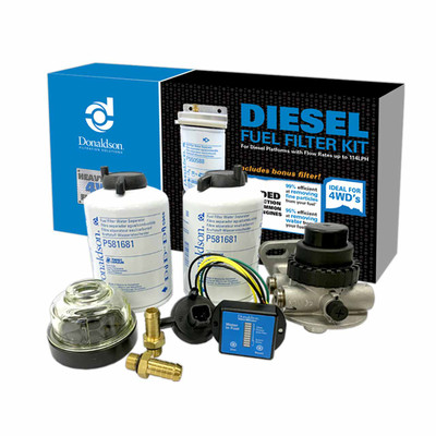 Diesel Fuel Filter Kit with Priming Pump 3 Micron Flow Rates max.220lph X900168 Diesel Fuel Filter Kit with Priming Pump 3 Micron Flow Rates max.220lph X900168