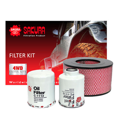 K-11060 Sakura 4WD Filter Kit for Toyota Hilux 1999-2005 3.0L 5LE 1KZTE K-11060 Sakura 4WD Filter Kit for Toyota Hilux 1999-2005 3.0L 5LE 1KZTE