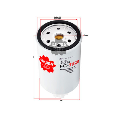 Sakura Spin-On Fuel Filter FC-7920 Perkins T64101003