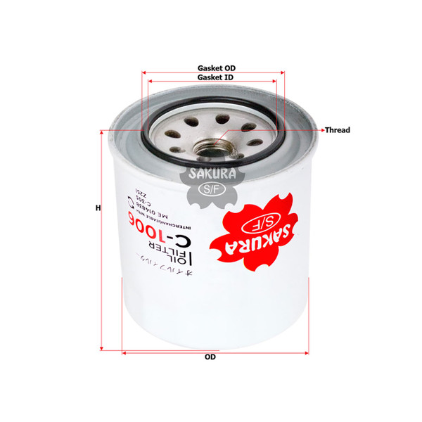 春夏新作 Spin-on Bypass Sakura Oil to Equivalent C-1006 Filter アクセサリー