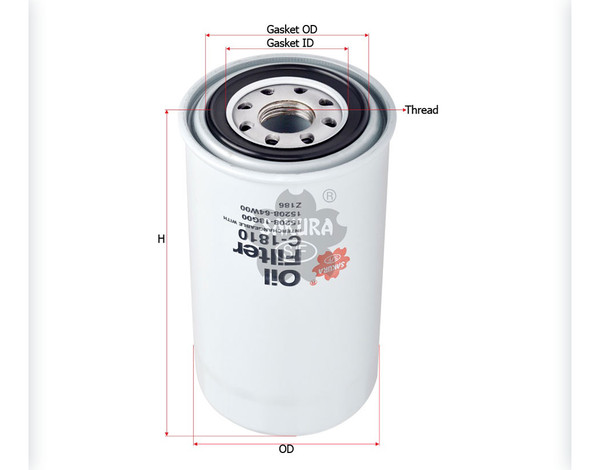 Sakura Full Flow Spin-on Oil Filter C-1810 Equivalent to Nissan