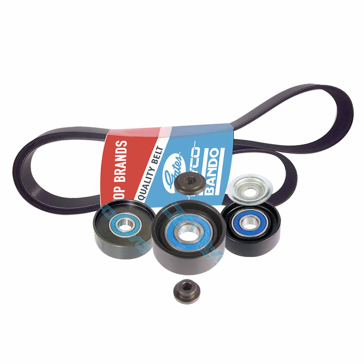 Jeep Wrangler JK  (feb 2007 - 2009) Turbo Diesel - Dayco Belt Pulley  Kit WBPK68N - Western Filters