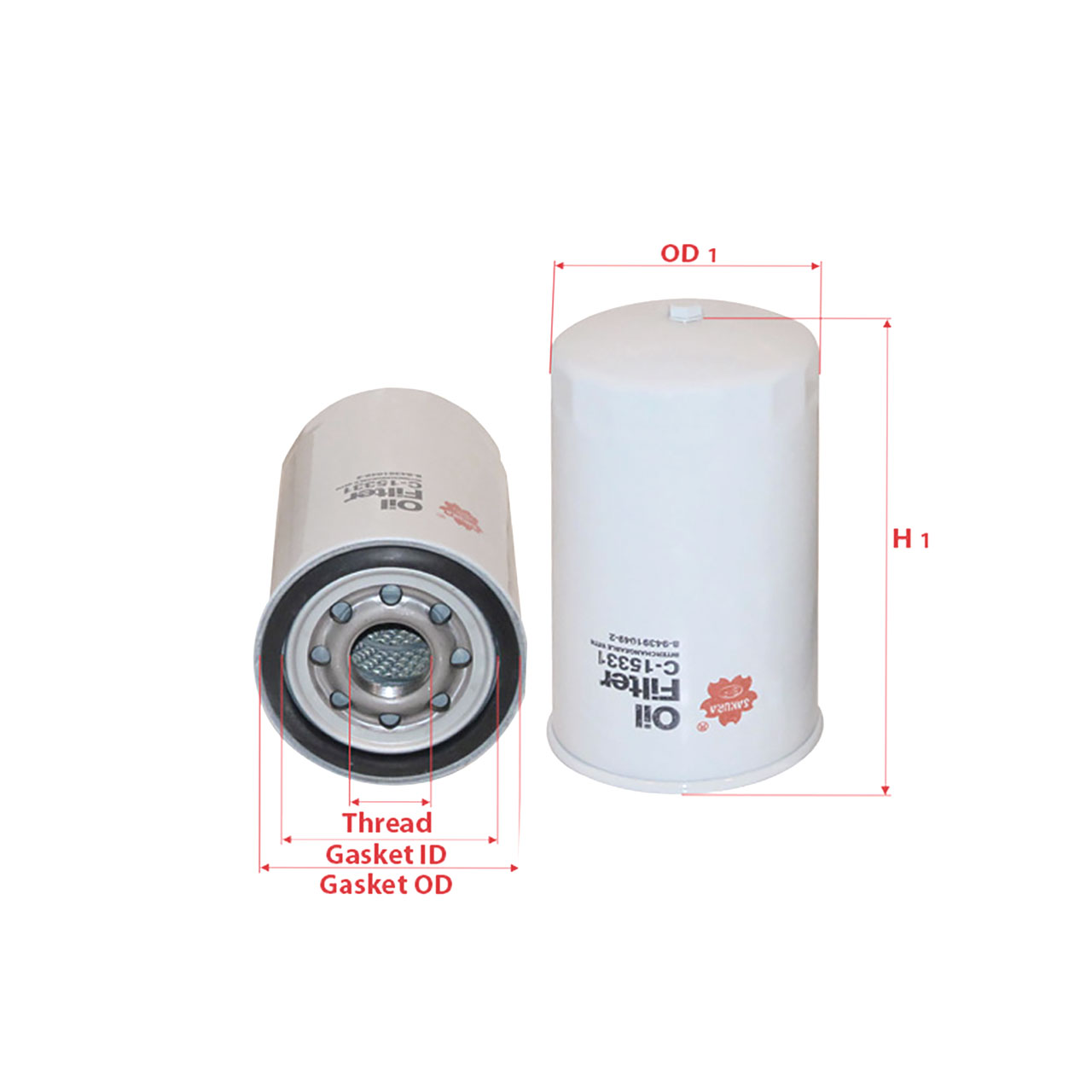 Sakura Full Flow Spin-on Oil Filter C-15331 Equivalent to Ryco Z705