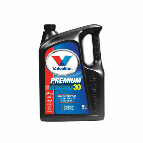 Valvoline 5.0L Premium Oil Mono 30 suits 4 Four Stroke Lawn Mowers, Edgers