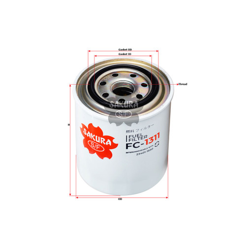 Sakura Spin-On Fuel Filter FC-1311 Equivalent to Hino 23401-1650