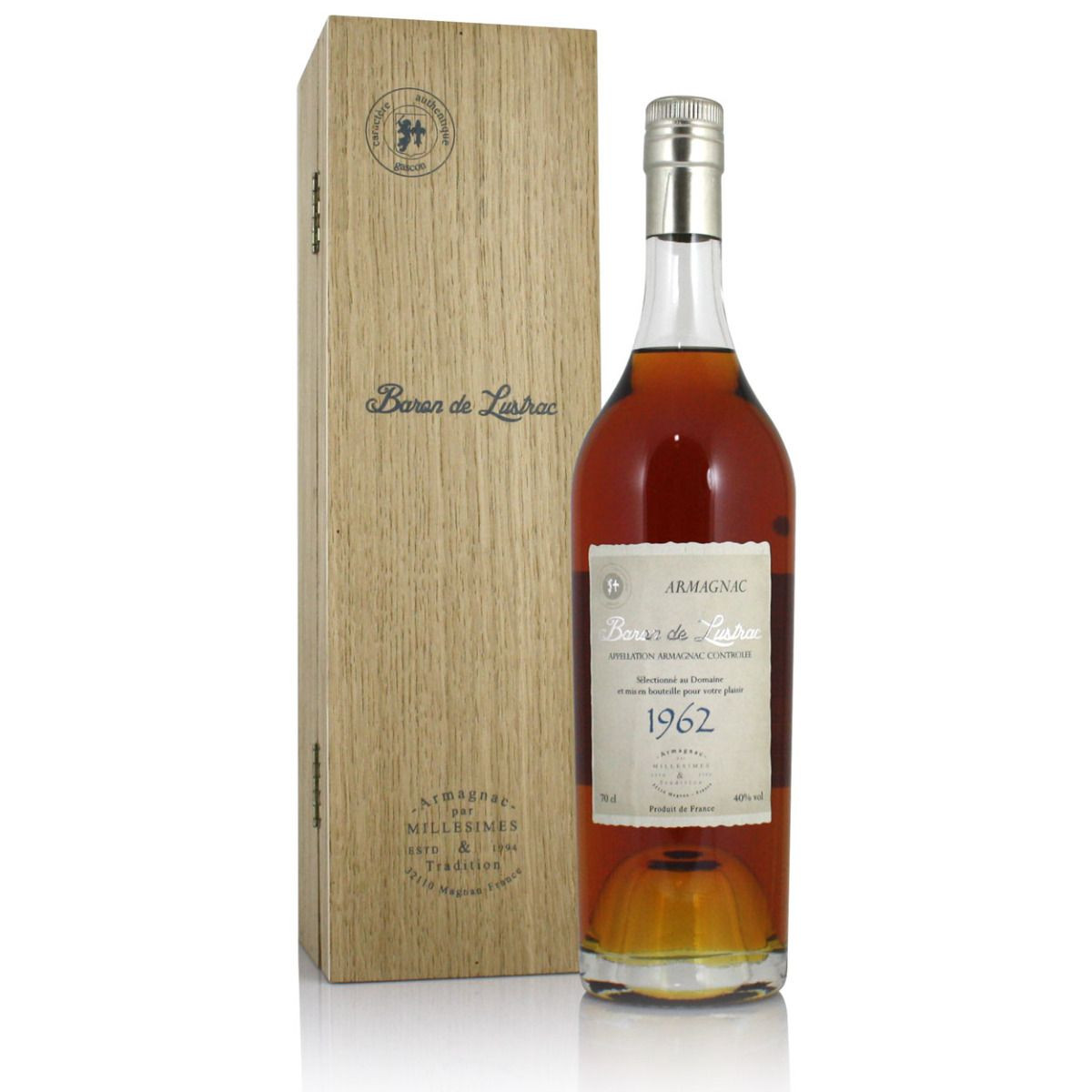 Baron de Lustrac 1962 Armagnac - Ellis Wharton Wines