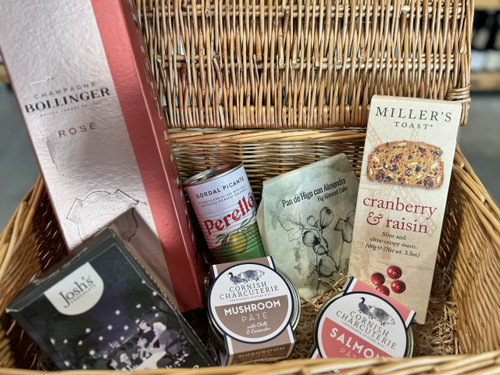 Luxury Bollinger Rose and Nibbles Hamper