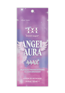 (NEW) Double Dark Angel Aura™
444X Plateau Transcending Cloud Bronzer
With Halo Effect Skin Illuminators
Drift into your dream tan with a color so luminous, it feels heaven-sent. Doubly dark, doubly radiant, an ethereal bronze wraps skin in a cloud-like softness and celestial glow- your skin's new halo starts here.

• Plateau-Transcending 444 Cloud Bronzers give skin that “soft cloud-like glow”, yet with incredible darkness
• A coveted Cloudberry infusion further infuses skin with a visible softness
•  The ultimate “halo-effect” is this skin-loving formula with a Ceramide, Squalane, Hyaluronic Acid, & Peptides serum that elevates your skin to new levels of beauty
Fragrance:  Warm Marshmallow Creme
