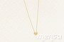 14 k Gold Cz Sliding Heart Necklace