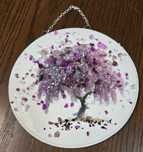 Wisteria Crushed Glass Wall Art , Saturday, April 18th, 2026 10 AM