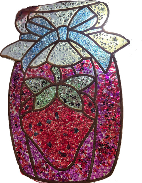 Strawberry Jam Crushed Glass Suncatcher DIY Kit
