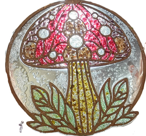 Mushroom Crushed Glass Suncatcher DIY Kit