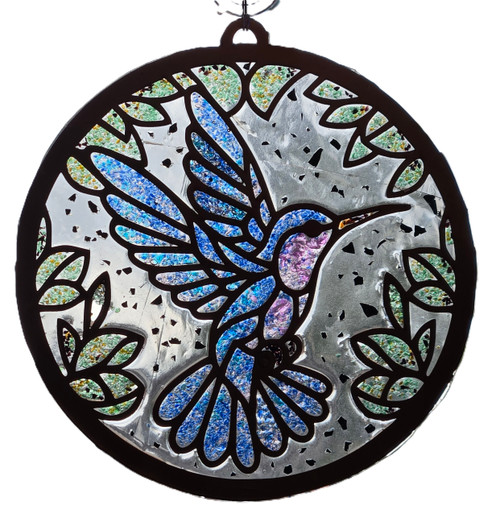 Hummingbird Crushed Glass Suncatcher DIY Kit