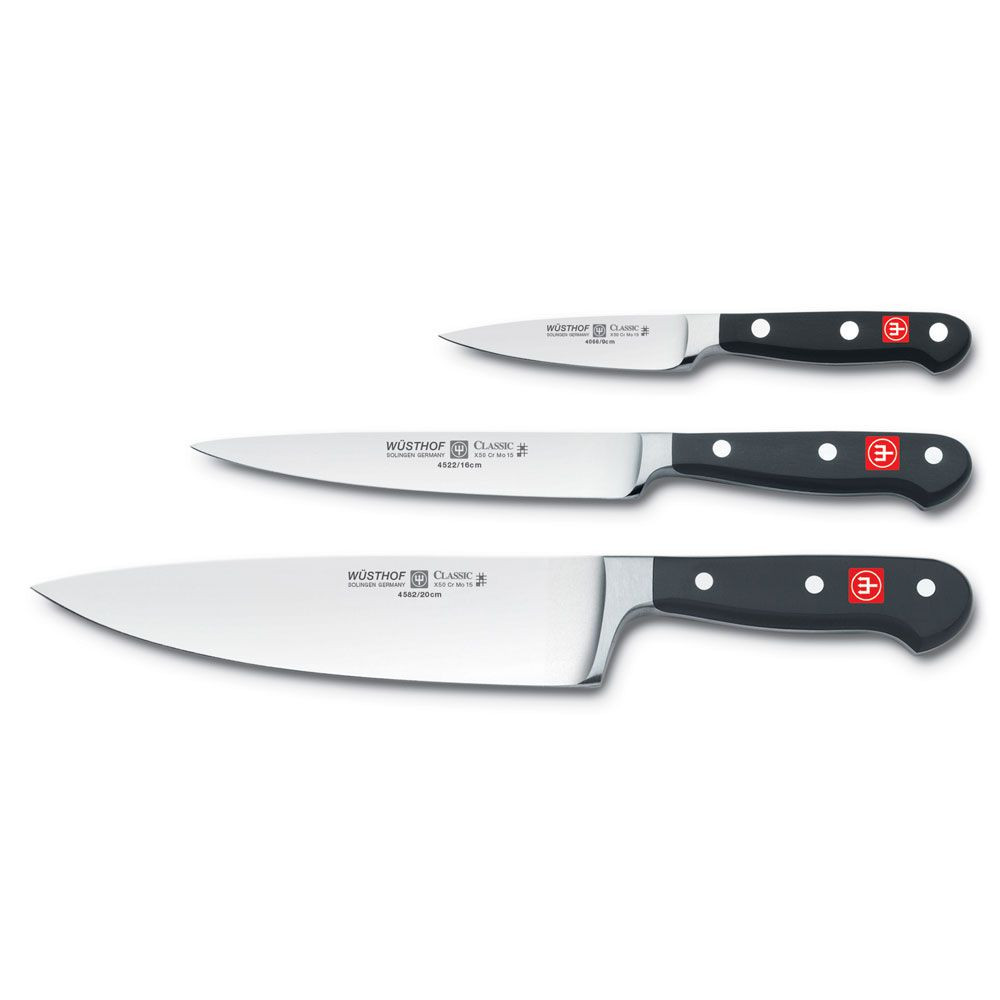 Wusthof Classic 3 Pc Cooks Knife Set - Fante's Kitchen Shop