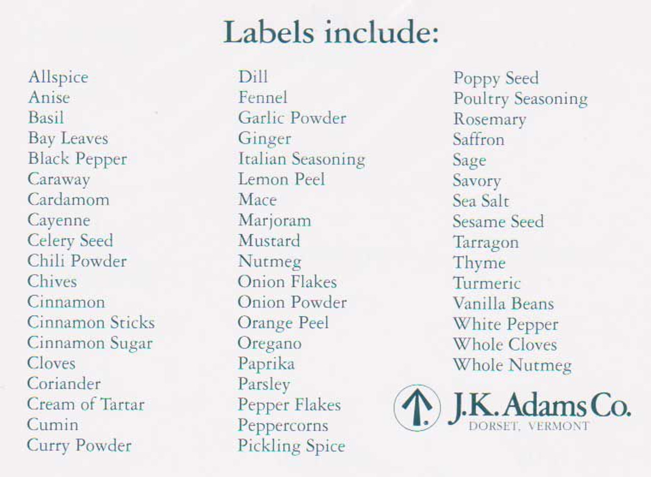 Round Spice Labels