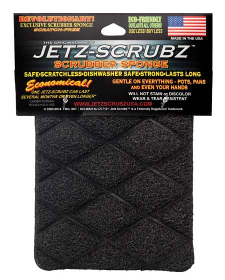 Jetz Scrubz Rectangular Combination Scrubz and Sponge