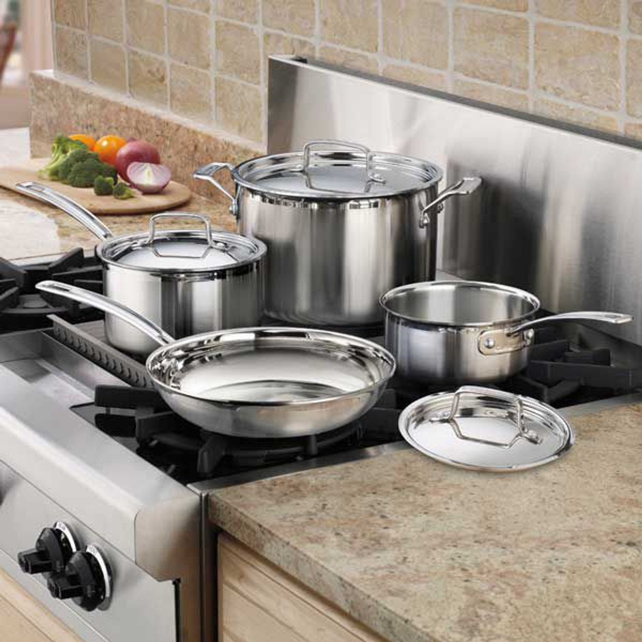 Cuisinart MultiClad Pro Stainless Steel 7 Piece Cookware Set - Fante's  Kitchen Shop - Since 1906