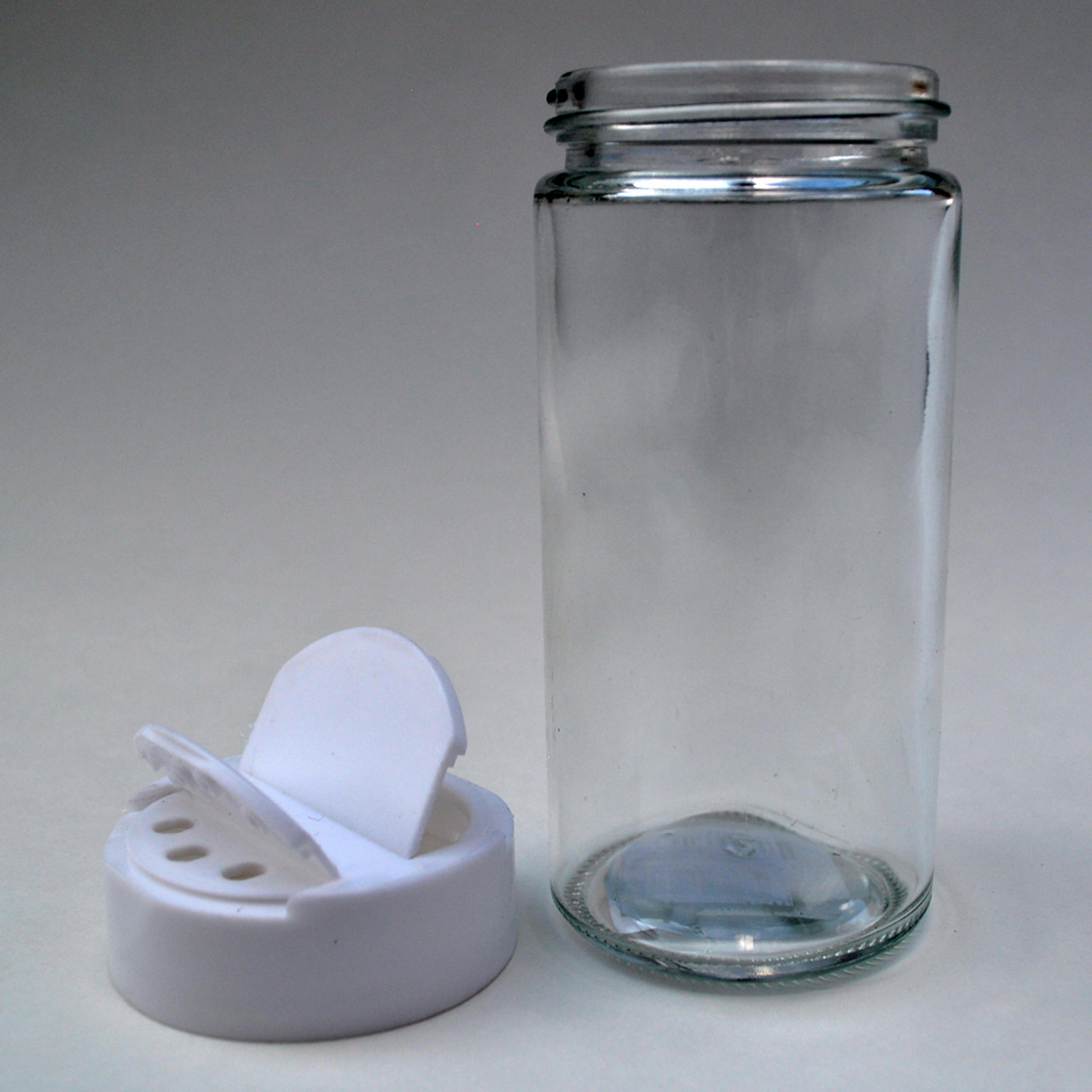 Glass Spice Jar 6 oz With White Plastic Lid Fante s Kitchen Shop