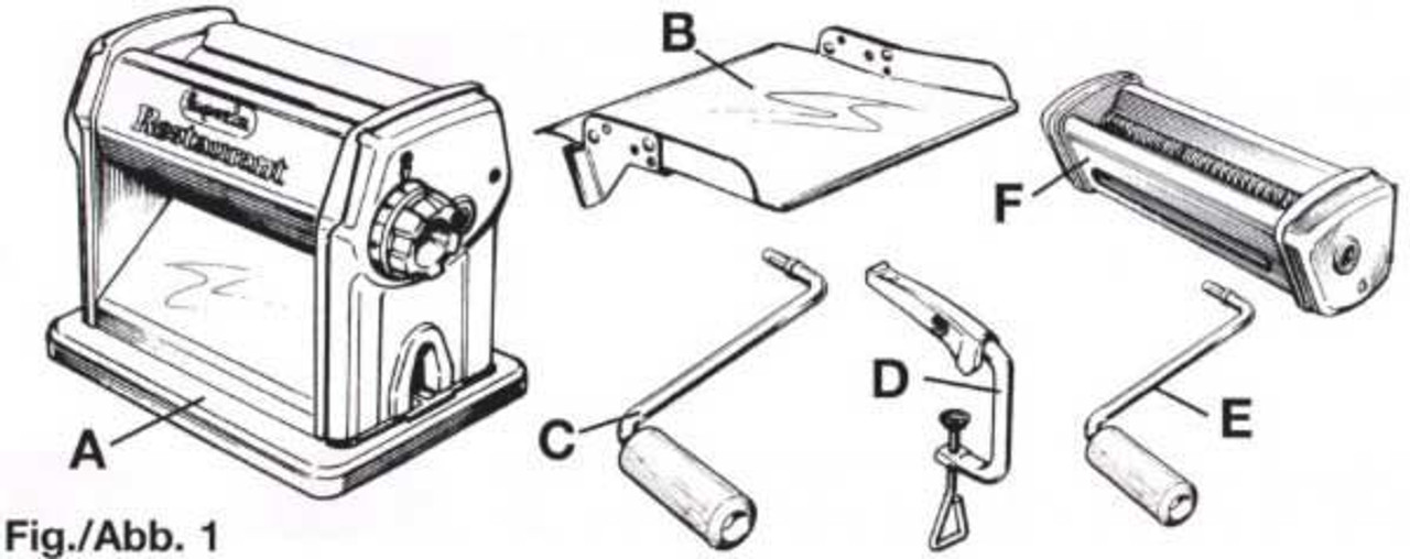 Pasta sheeter Imperia Restaurant Manual