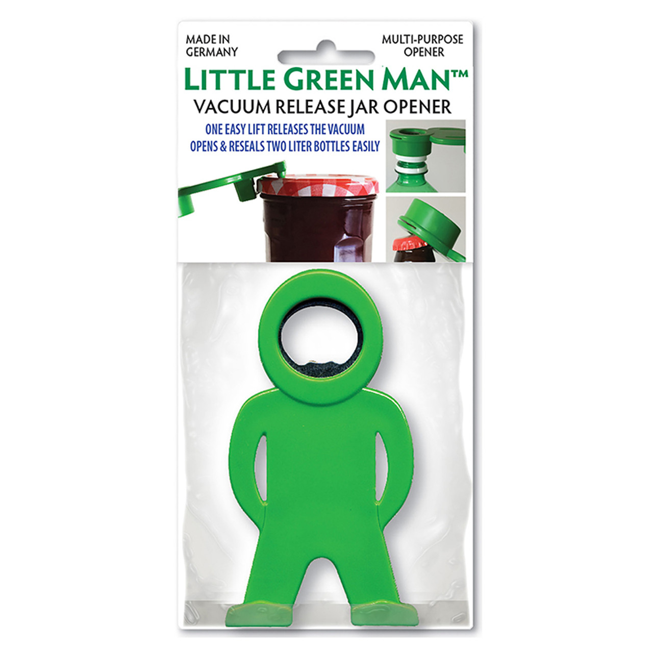 Little Green Man Jar & Bottle Opener - Fante's Kitchen Shop - Since 1906
