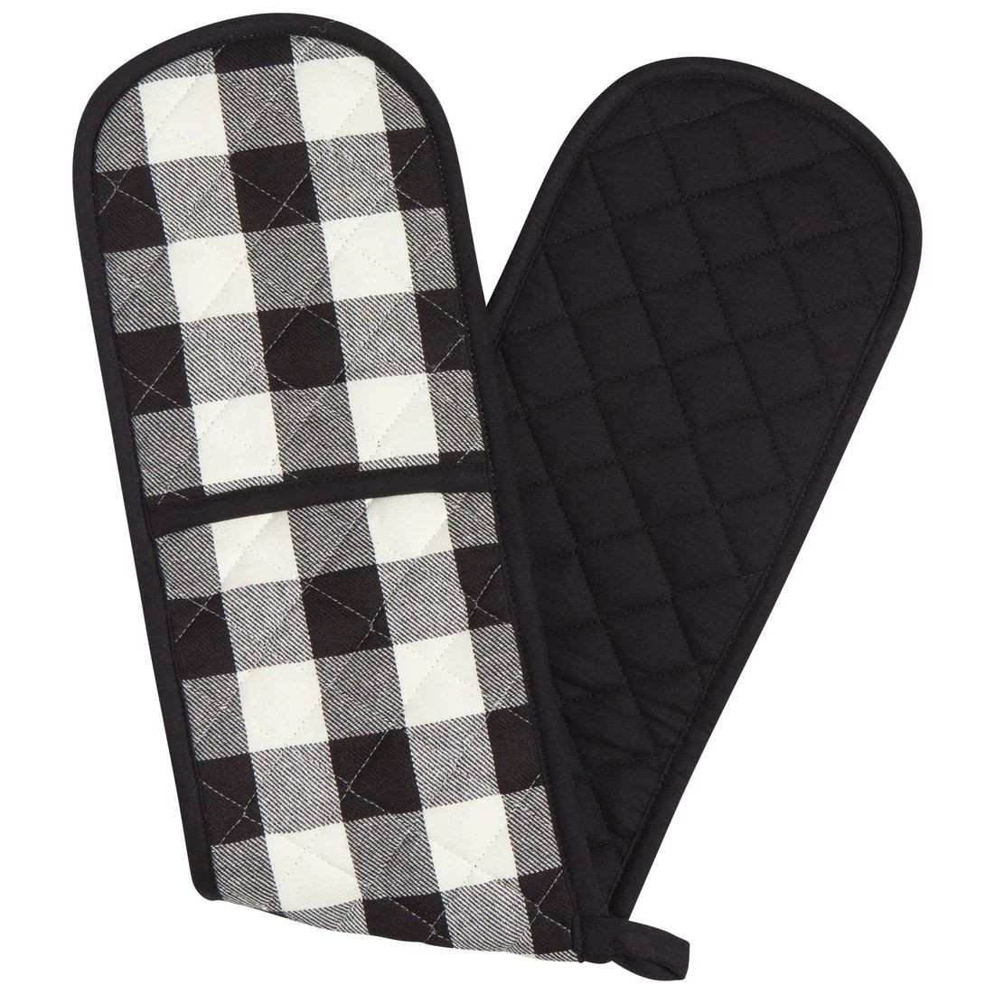 Now Designs Black Buffalo Check Double Oven Mitt