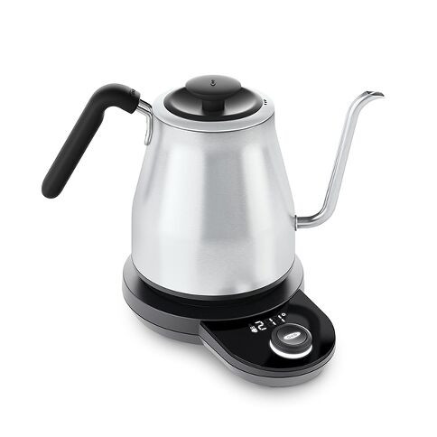 OXO Brew Gooseneck Electric Kettle – Hot Water Kettle, Pour Over Coffee & Tea Kettle, Adjustable Temperature, Built-In Brew Timer, Stainless Steel, 1L​