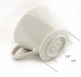#2 Cone White Porcelain Coffee Filter Holder