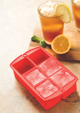 Ice Cube Tray, 2" Cubes, Red